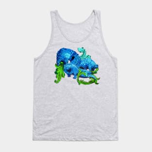 Floral Pangolin Tank Top